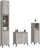 vidaXL 3-tlg. Badmöbel-Set Grau Sonoma Holzwerkstoff 3185595 Bild 3