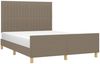 vidaXL Polsterbett mit Kopfteil Stoff Taupe 140x200 cm Bild 3