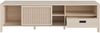 Forte JYTANA TV-Schrank 170 180, skandinavisches Low-Board mit Stauraumfach und Schublade, Riva Eiche Holzdekor, 174,8 cm breit x 49,9 cm hoch x 40,2 cm tief Bild 4