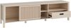 Forte JYTANA TV-Schrank 170 180, skandinavisches Low-Board mit Stauraumfach und Schublade, Riva Eiche Holzdekor, 174,8 cm breit x 49,9 cm hoch x 40,2 cm tief Bild 5