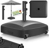 tillvex® Sonnenschirmständer PAVERA mit Rollen & Bremsen Schwarz | Schirmständer befüllbar 37 Liter / 56 kg | Schirmgewicht Sonnenschirm & Marktschirm Ø 1,8-3,7m | Ampelschirmständer wetterfest Bild 2