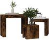 vidaXL Kaffeetische 3 Stk. Stapelbar Räuchereiche Holzwerkstoff 815984 Bild 4