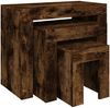 vidaXL Kaffeetische 3 Stk. Stapelbar Räuchereiche Holzwerkstoff 815984 Bild 2