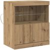 vidaXL LED-Sideboard Braun 60,5 x 37 x 67 cm Holzwerkstoff 863028 Bild 2
