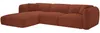 Vente-unique - CAMILIO Sofa Stoff Rot - B 165 cm x H 74 cm x L 272 cm Bild 4