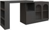 Sideboard 120x40x97 cm, 360° drehbar, MDF schwarz mit Changhong-Glas Bild 5