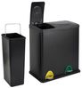 SVITA TC2Combo35 Mülleimer 35 Liter 12+23l Treteimer Trennsystem Küche Schwarz Bild 4