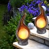 3er Set LED Gartenleuchte, Silber, Gold, Kugel, H 26,5 cm Bild 4