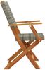 vidaXL Gartenstühle 8 Stk. Klappbar Grau Poly Rattan & Massivholz 3214561 Bild 5