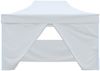 vidaXL Profi-Partyzelt Faltbar mit 4 Seitenwänden 280x410x315 cm Stahl Weiß 48900 Bild 2