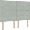 vidaXL Boxspringbett mit Kopfteil Hellgrau 200 x 160 cm Samt 3340934 Bild 3