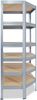 shelfplaza PRO 230x60x30 cm Eckregal in grau-verzinkt mit 6 Böden und 166 kg Traglast pro Boden Bild 5
