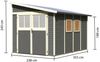 Anlehnhaus Bomlitz 4 - 238x355 cm, 19 mm Holz terragrau, Karibu Bild 2