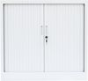 Querrollladenschrank Sideboard 80cm breit Stahl Büro Aktenschrank Rolladenschrank Weiß (HxBxT) 750 x 800 x 460 mm / 555087 Bild 2
