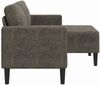 vidaXL 2er-Sofa mit Chaiselongue L-Form Dunkelgrau 125 cm Kunstleder 4107090 Bild 4