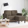 vidaXL 2er-Sofa mit Chaiselongue L-Form Dunkelgrau 125 cm Kunstleder 4107090 Bild 2