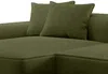 Vente-unique - ERYNEL Sofa SamtStoff Grün - B 156 cm x H 70 cm x L 305 cm Bild 5