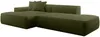 Vente-unique - ERYNEL Sofa SamtStoff Grün - B 156 cm x H 70 cm x L 305 cm Bild 4