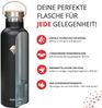 RAIKOU Isolierflasche Edelstahl Trinkflasche Vakuumisolierte Wasserflasche Thermoflasche, bis zu 12H heiß / 24H kalt,mit 2 Deckel,350ml/500ml/750ml/1000ml Bild 3