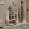 Schuhschrank Hermia Weiß 78.6x99 cm mit 12 offenen Fächern Vicco Bild 3
