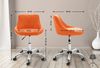 Arbeitshocker AARHUS - 47x49x71cm, Kunstleder, Orange | Arbeitsstuhl Drehhocker Rollhocker Bürohocker Bild 2