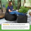 Green Bean® Sitzsack mit Rückenlehne, 230L Füllung waschbar, Polyester-PVC-Stoff schwarz, 80 x 70 x 90 cm Bild 4