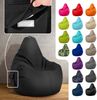 Green Bean® Sitzsack mit Rückenlehne, 230L Füllung waschbar, Polyester-PVC-Stoff schwarz, 80 x 70 x 90 cm Bild 2