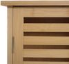 Hängeschrank HWC-O73, Badschrank Badezimmerschrank, Türe Staufächer Bambus 60x50x19cm Bild 5