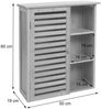 Hängeschrank HWC-O73, Badschrank Badezimmerschrank, Türe Staufächer Bambus 60x50x19cm Bild 3