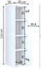 Roomart ADA Badmöbel – nur Seitenschrank - H 110 x B 30 x T 35 cm • Weiß Bild 5