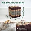 livasia Polsterhocker Würfelkissen - 40x40x40cm - Sitzwürfel, Kapok, vegan, handgefertigt Bild 3