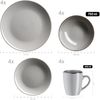 Mäser 931627 Kombiservice Metallic RIM für 4 Personen, Steinzeug, grau (1 Set, 16-teilig) Bild 2