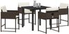 vidaXL Garten Essgruppe 5 pcs Braun Poly-Rattan 3380725 Bild 3