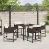 vidaXL Garten Essgruppe 5 pcs Braun Poly-Rattan 3380725 Bild 4