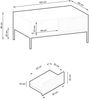 Selsey 'Vellore' Couchtisch 104 x 68 cm, Schwarz, mit Schublade und schwarzem Gestell Bild 5
