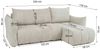 Ecksofa Schlafsofa ONTARIO XS in Stoff Poso Altweiß Ottomane Links Bild 5