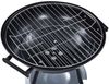 vidaXL Tragbarer Holzkohlegrill mit Rädern, Stahl Schwarz und Rot, 44cm Bild 5