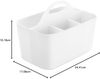 mDesign Aufbewahrungsbox Babynahrung Organizer 4 Fächer Griff Kunststoff Weiß Bild 2