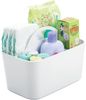 mDesign Aufbewahrungsbox Babynahrung Organizer 4 Fächer Griff Kunststoff Weiß Bild 5