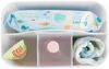 mDesign Aufbewahrungsbox Babynahrung Organizer 4 Fächer Griff Kunststoff Weiß Bild 3
