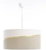 BPS Koncept 01A-018-40 Hängeleuchte SWING Velourss auf PVC-Basis weiß, creme, gold 1xE27 60W H:102 Ø40cm dimmbar Bild 3