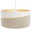 BPS Koncept 01A-018-40 Hängeleuchte SWING Velourss auf PVC-Basis weiß, creme, gold 1xE27 60W H:102 Ø40cm dimmbar Bild 2