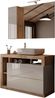 welltime Badmöbel-Set Hamburg, Badezimmerset 2tlg. Breite 110 cm, Badmöbel, Waschtisch inkl, (Spar-Set, 2-St), Waschbecken, Spiegelschrank mit LED Aufbauleuchte, Soft-Close-Funktion Bild 2