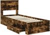 vidaXL Bettrahmen Rauchige Eiche und Silber 75 x 190 cm Holzwerkstoff 3410962 Bild 5