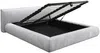 Vente-unique - MIRSIO Bett Stoff Grau - B 244,5 cm x H 81 cm x L 216 cm Bild 5