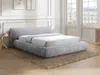 Vente-unique - MIRSIO Bett Stoff Grau - B 244,5 cm x H 81 cm x L 216 cm Bild 1