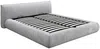 Vente-unique - MIRSIO Bett Stoff Grau - B 244,5 cm x H 81 cm x L 216 cm Bild 3