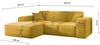Kaiser Möbel Ottomane Ecksofa, Eckcouch L form, Wohnzimmer Couch SIENA stoff Poso Bild 4