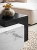 Couchtisch 120x60x40cm Marmor-Optik Weiß Schwarz Modern Rechteckig Zwei Ebenen Bild 5