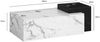 Couchtisch 120x60x40cm Marmor-Optik Weiß Schwarz Modern Rechteckig Zwei Ebenen Bild 4